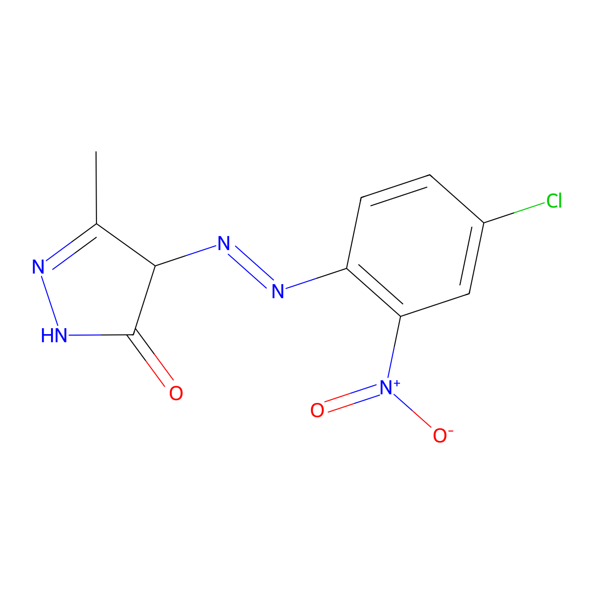 4-[2-(4-Chloro-2-nitrophenyl)diazenyl]-2,4-dihydro-5-methyl-3H-pyrazol-3-one molecular structure, CAS 14730-30-4