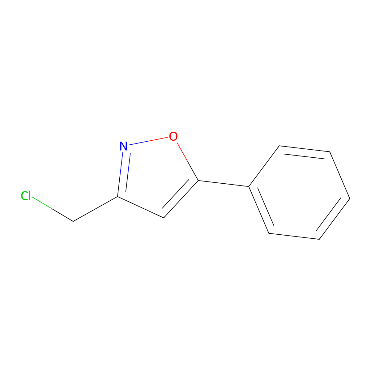 3-(Chloromethyl)-5-phenyl-1,2-oxazole molecular structure, CAS 14731-10-3