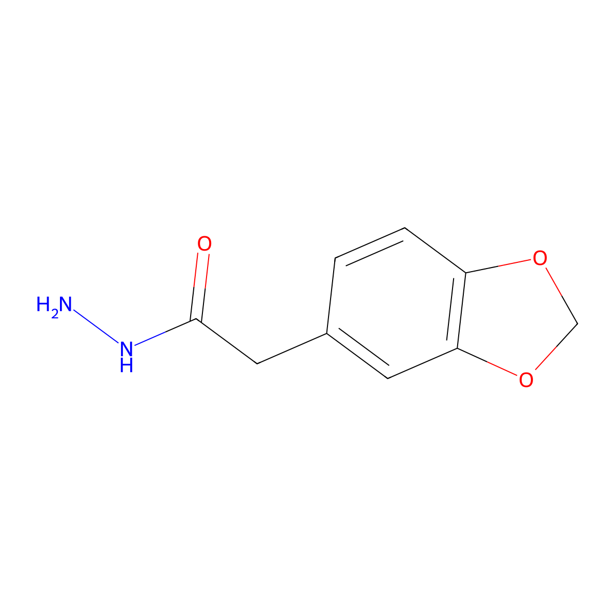 2-(2H-1,3-Benzodioxol-5-yl)acetohydrazide molecular structure, CAS 14731-88-5