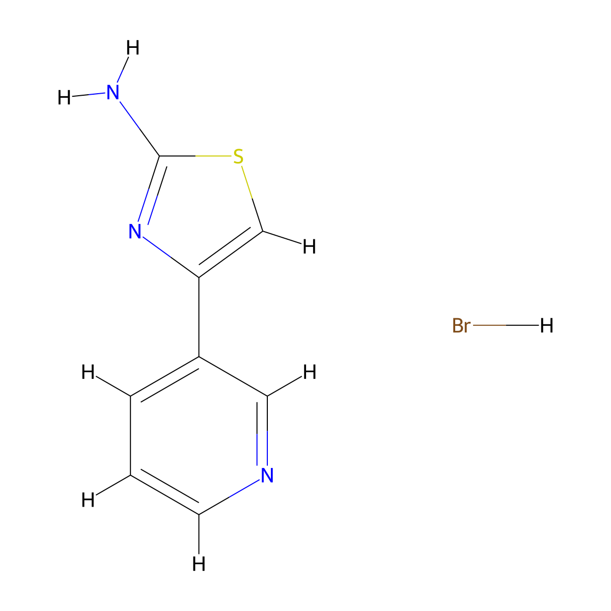 4-(Pyridin-3-yl)thiazol-2-amine hydrobromide molecular structure, CAS 147311-08-8