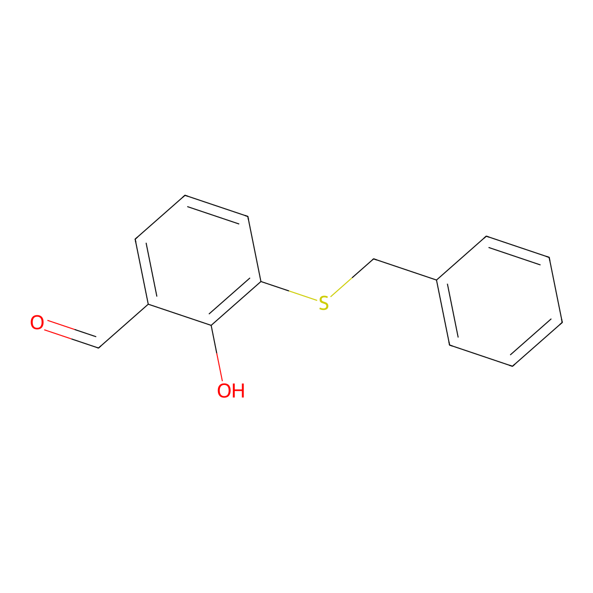 3-(Benzylthio)-2-hydroxybenzaldehyde molecular structure, CAS 147317-38-2