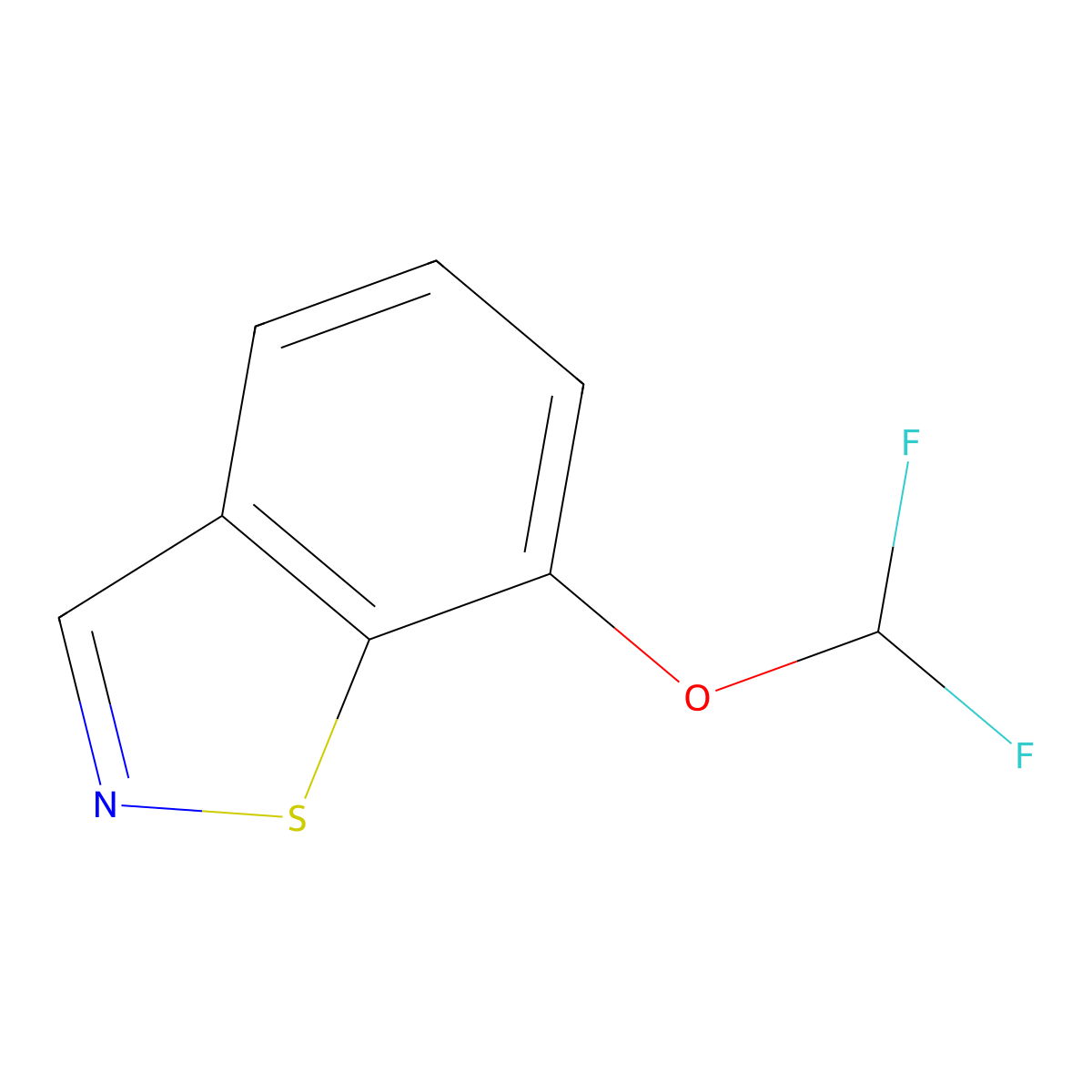 7-(Difluoromethoxy)benzo[d]isothiazole molecular structure, CAS 147317-40-6