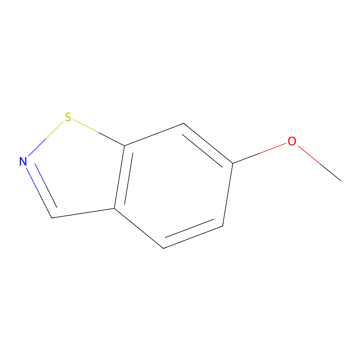 1,2-Benzisothiazole, 6-methoxy- molecular structure, CAS 147317-53-1