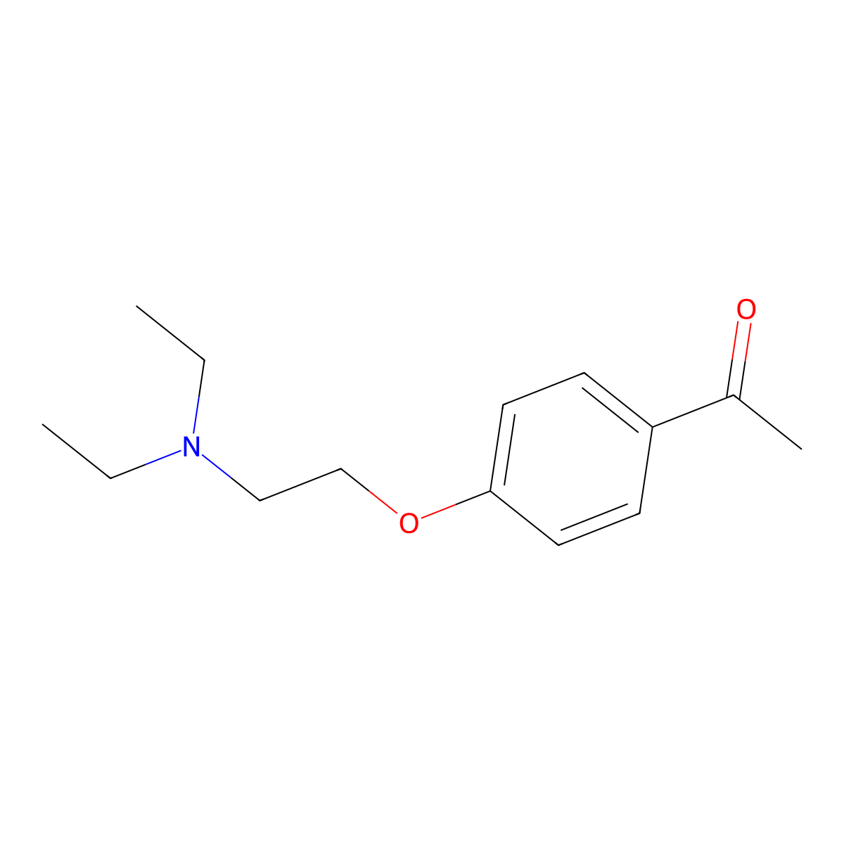 1-(4-(2-(Diethylamino)ethoxy)phenyl)ethanone molecular structure, CAS 14733-22-3
