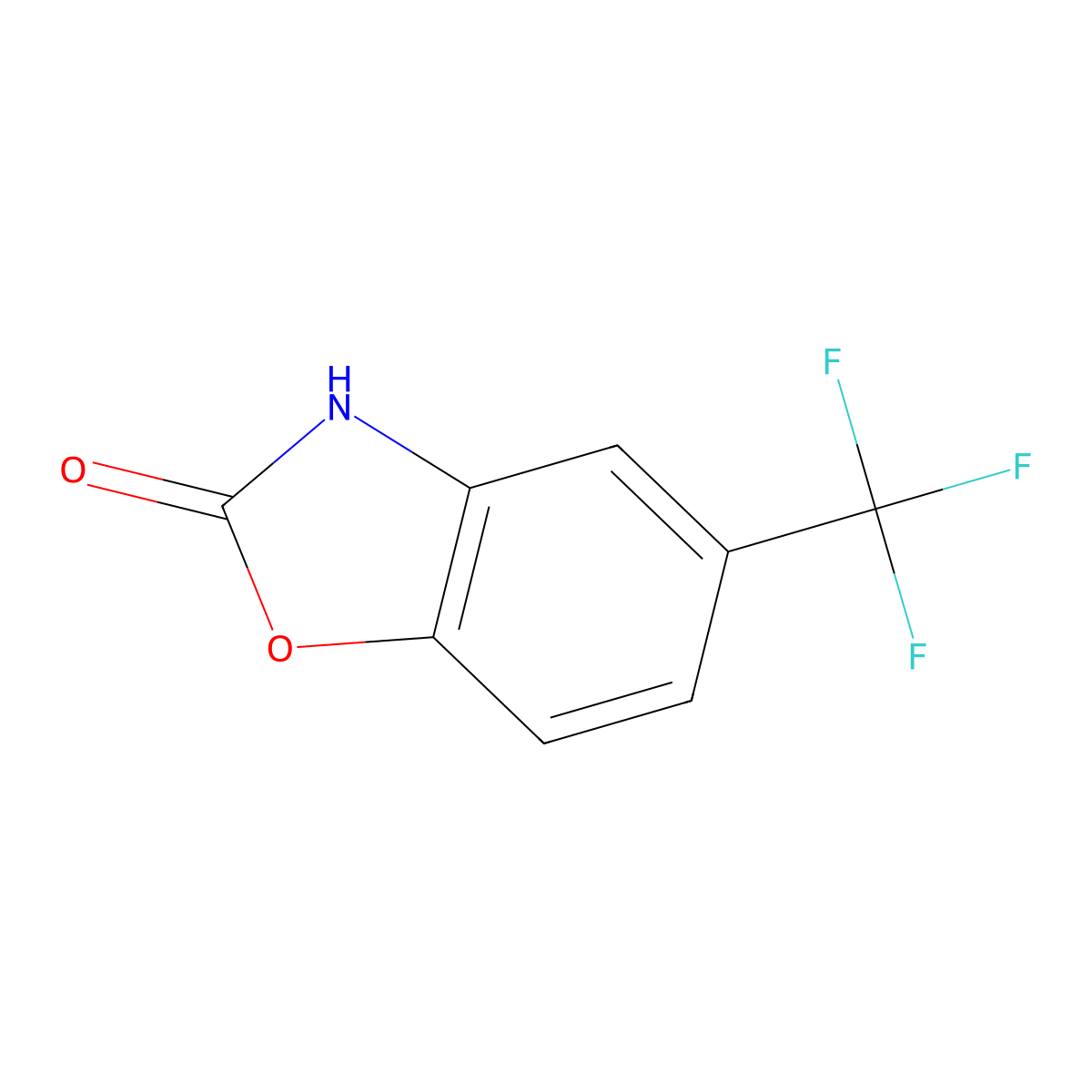 2-Benzoxazolinone, 5-(trifluoromethyl)- molecular structure, CAS 14733-68-7