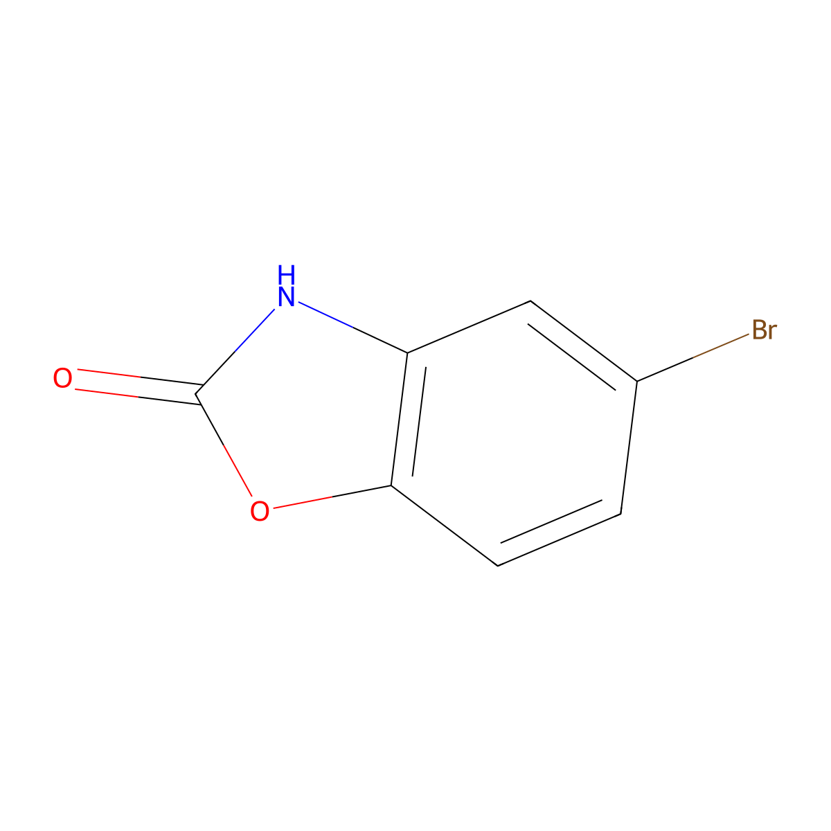 2-Benzoxazolinone, 5-bromo- molecular structure, CAS 14733-73-4