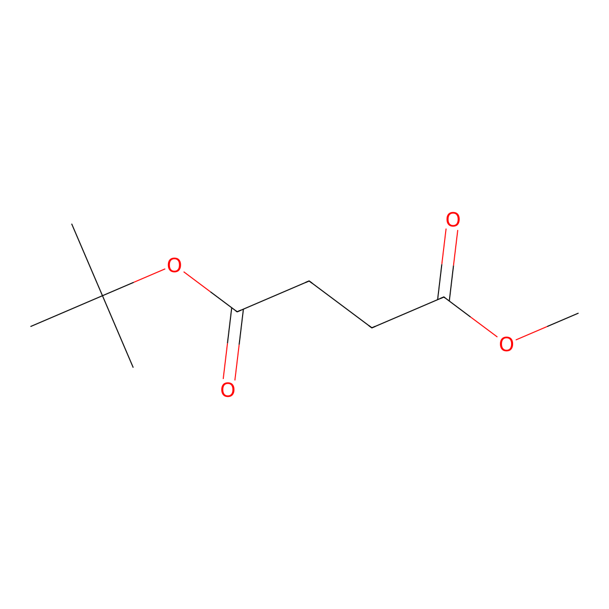 Butanedioc acid tert-butyl methyl ester molecular structure, CAS 14734-25-9