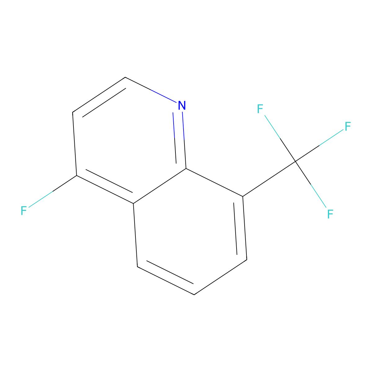 4-Fluoro-8-(trifluoromethyl)quinoline molecular structure, CAS 1473422-60-4