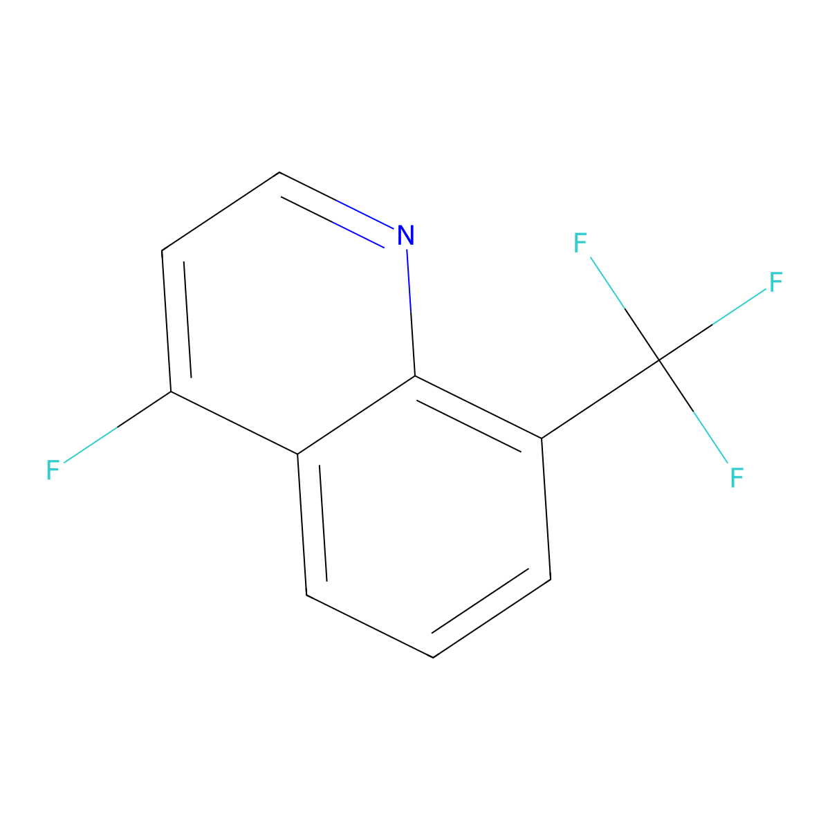 4-Fluoro-8-(trifluoromethyl)quinoline molecular structure, CAS 1473422-60-4