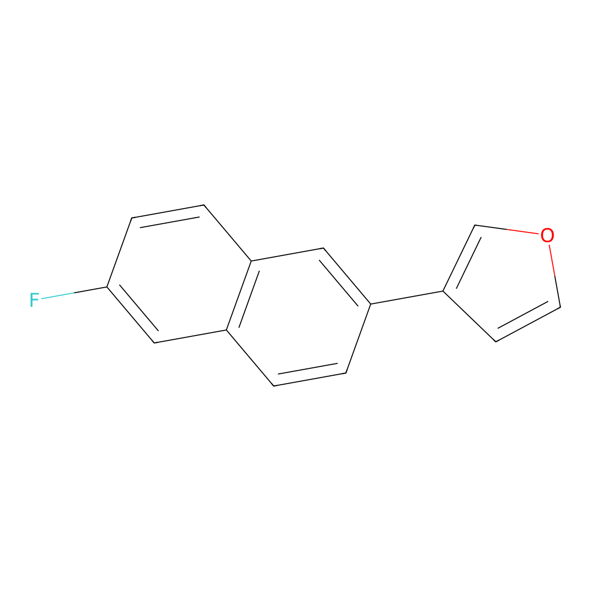 3-(6-Fluoro-2-naphthalenyl)furan molecular structure, CAS 1473422-62-6