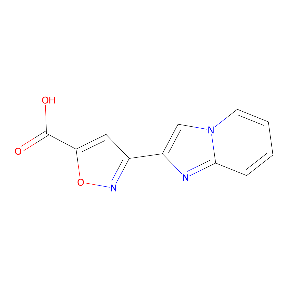 3-(Imidazo[1,2-a]pyridin-2-yl)isoxazole-5-carboxylic acid molecular structure, CAS 1473448-10-0