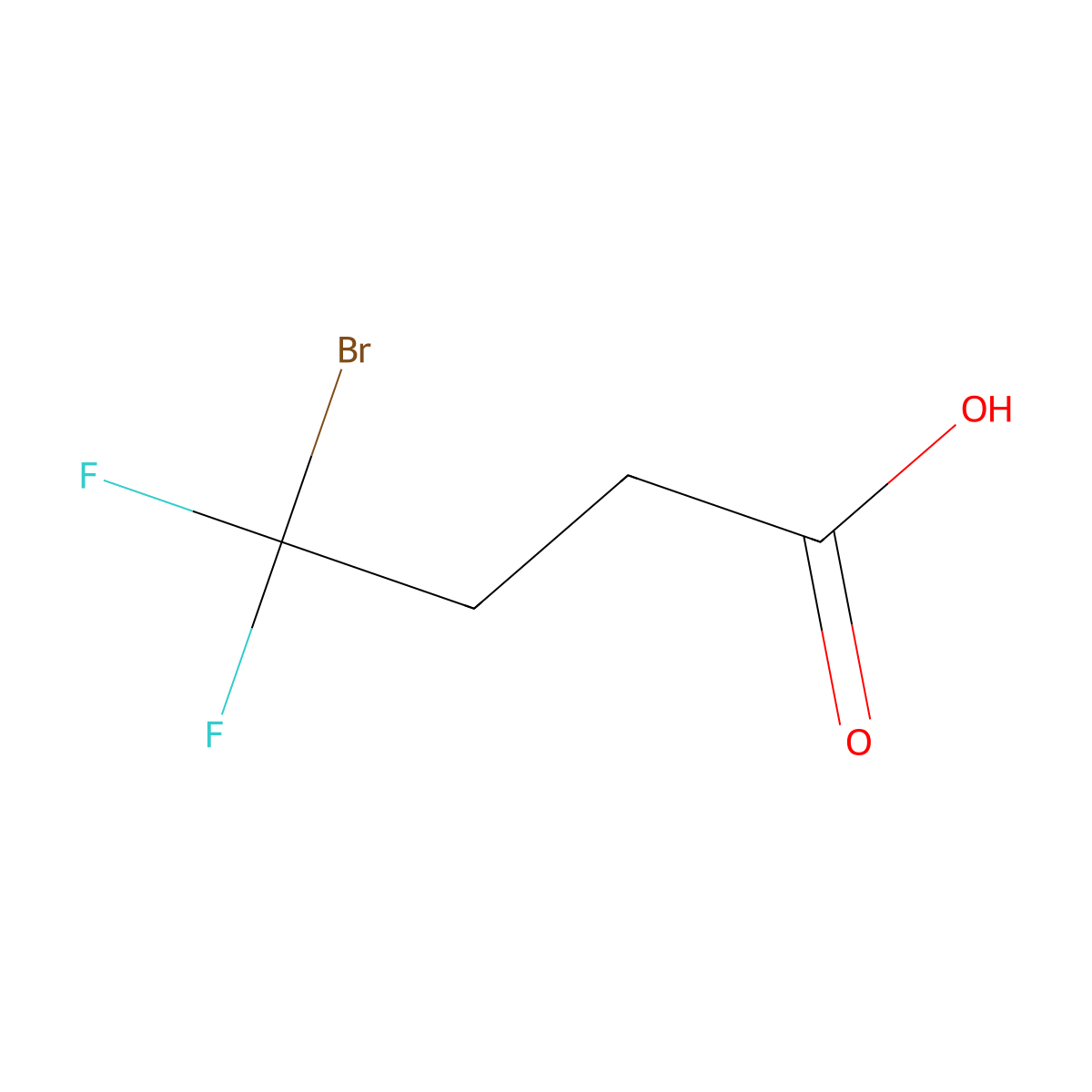 4-Bromo-4,4-difluorobutanoic acid molecular structure, CAS 147345-36-6