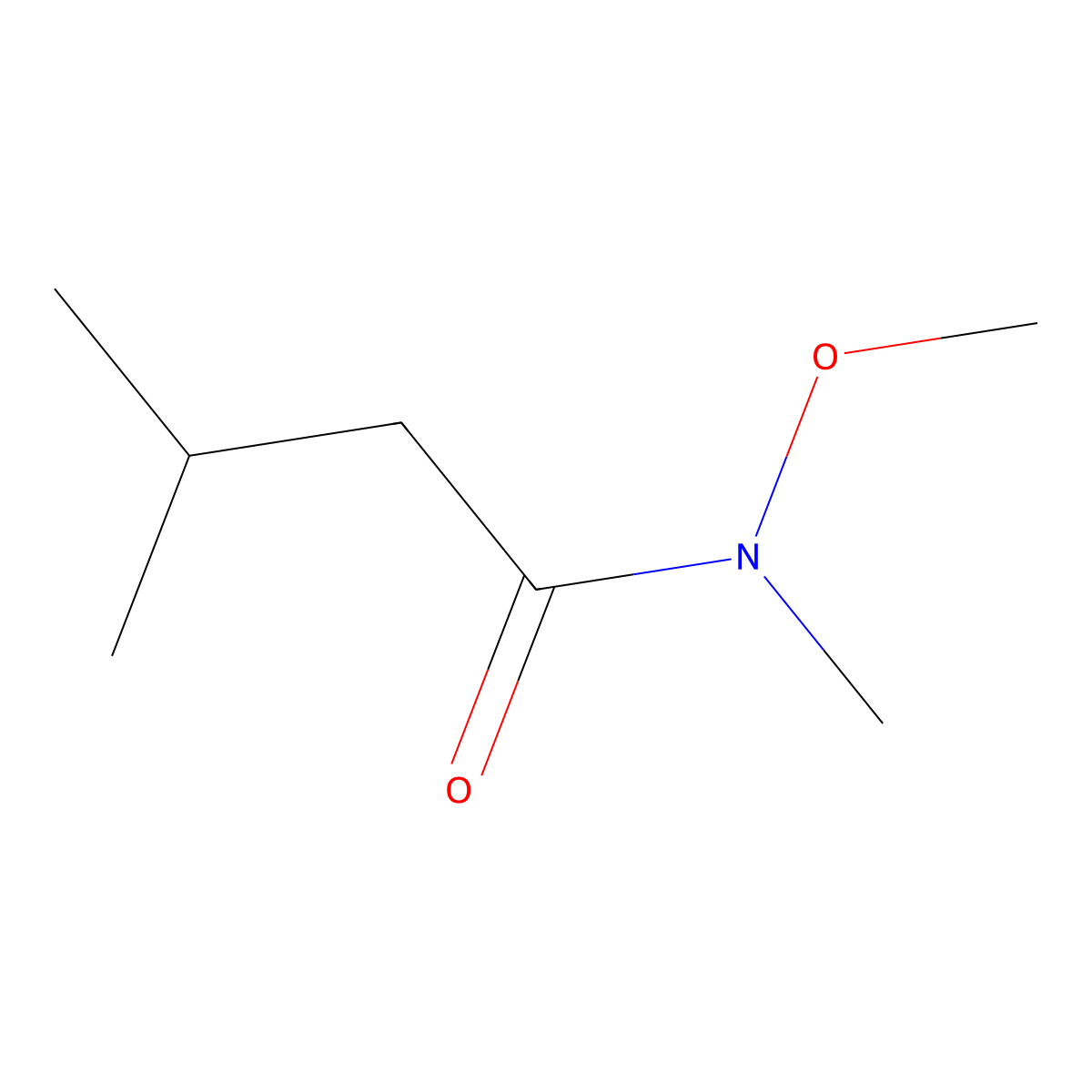 N-methoxy-N,3-dimethylbutanamide molecular structure, CAS 147356-77-2