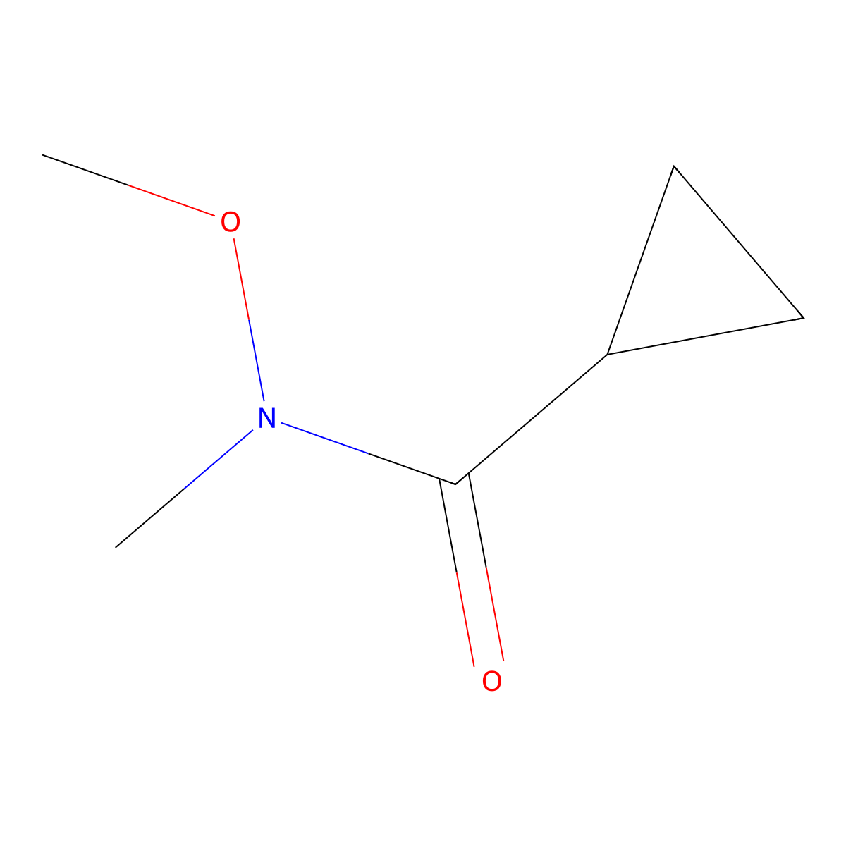 N-Methoxy-N-methylcyclopropanecarboxamide molecular structure, CAS 147356-78-3