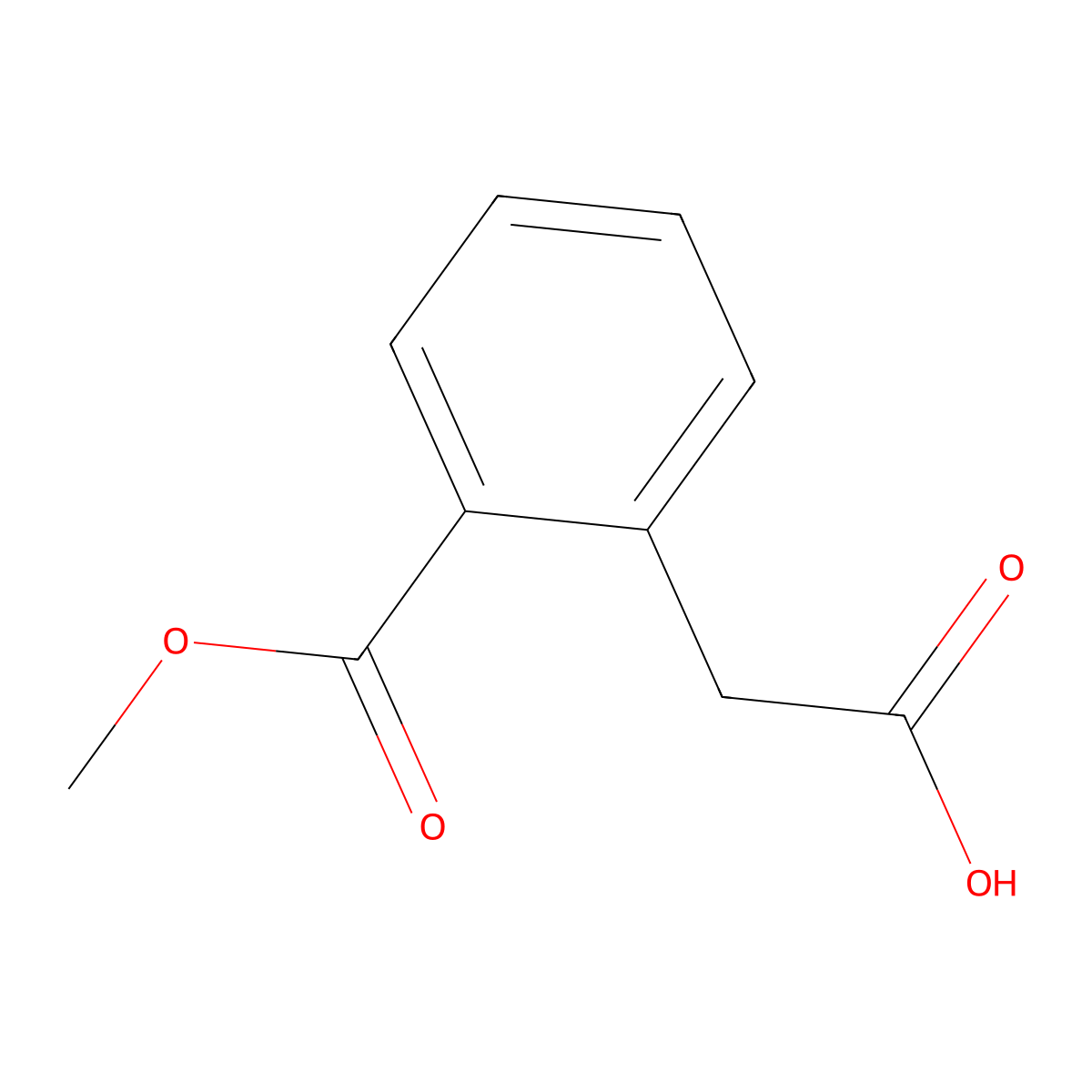 2-[2-(Methoxycarbonyl)phenyl]acetic acid molecular structure, CAS 14736-49-3