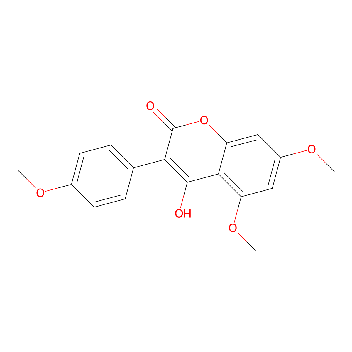 5,7-Dimethoxy-4-hydroxy-3-(4-methoxyphenyl)coumarin molecular structure, CAS 14736-59-5