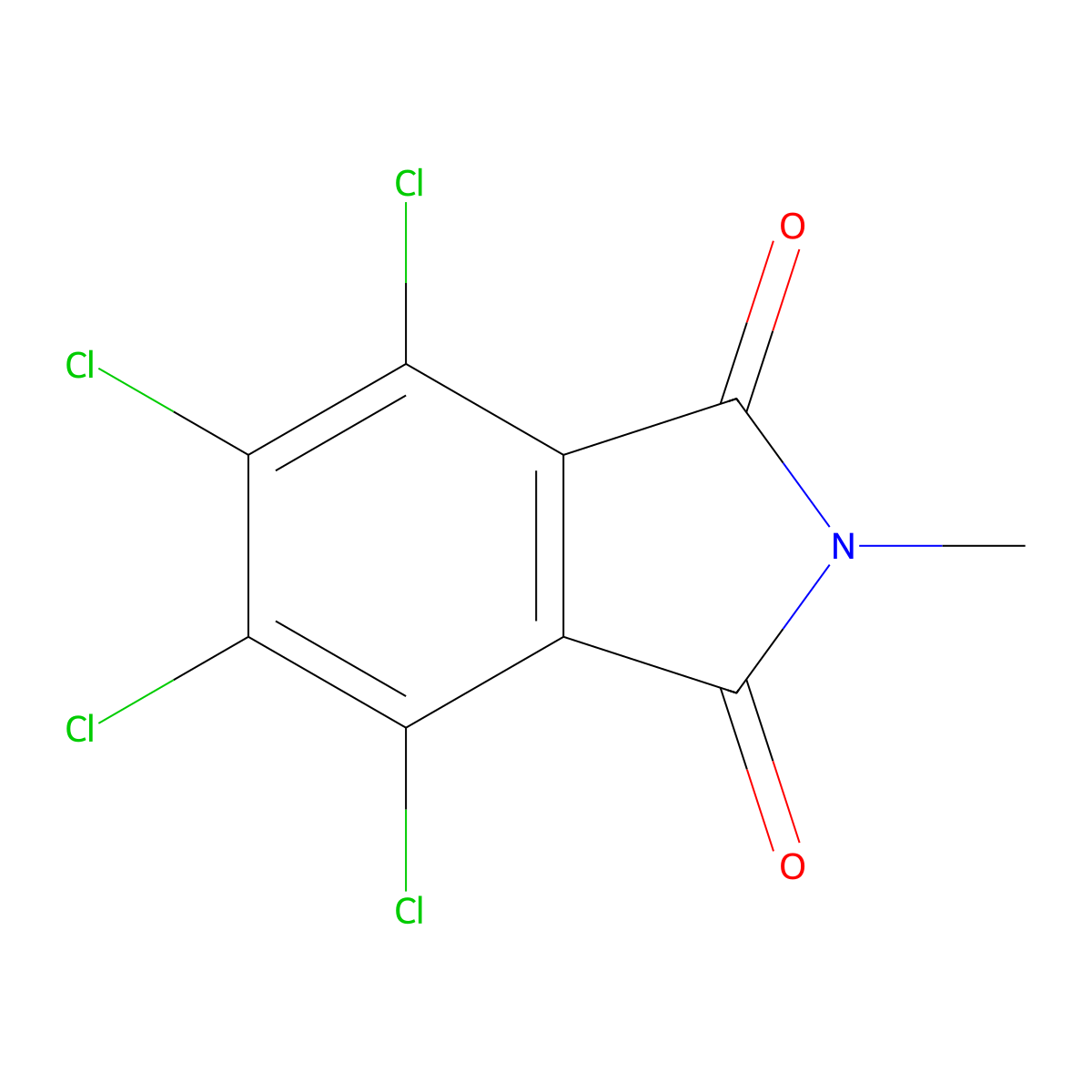 1H-Isoindole-1,3(2H)-dione, 4,5,6,7-tetrachloro-2-methyl- molecular structure, CAS 14737-80-5