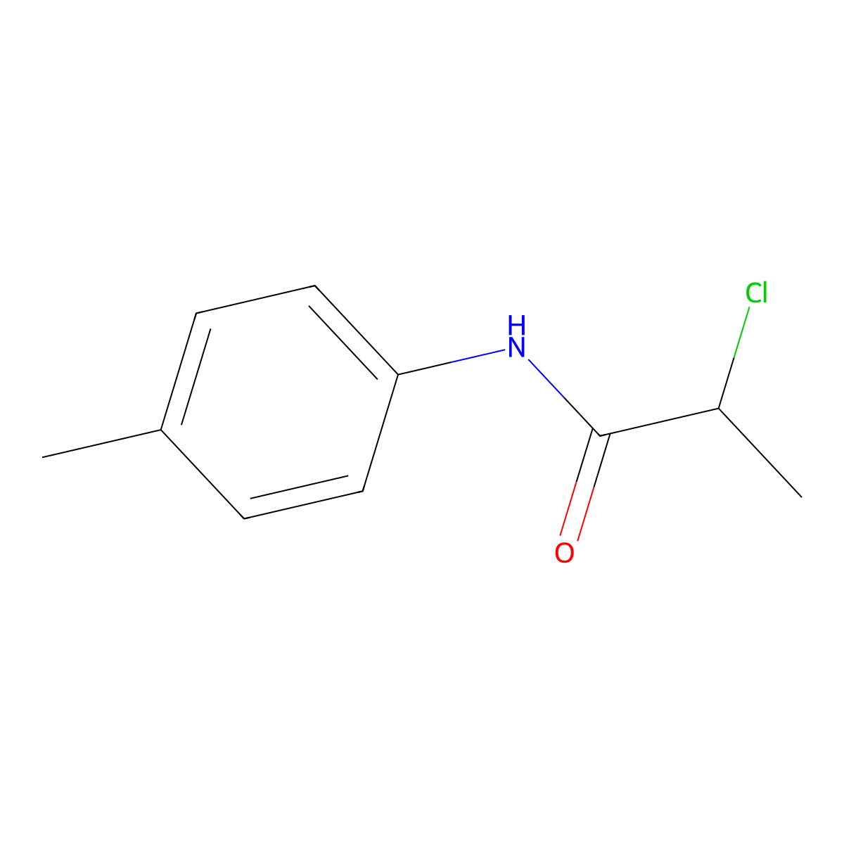 2-chloro-N-(4-methylphenyl)propanamide molecular structure, CAS 147372-41-6