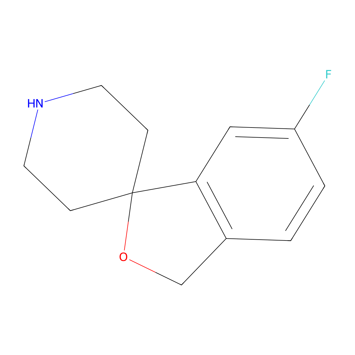 6-Fluoro-3H-spiro[isobenzofuran-1,4'-piperidine] molecular structure, CAS 147372-97-2