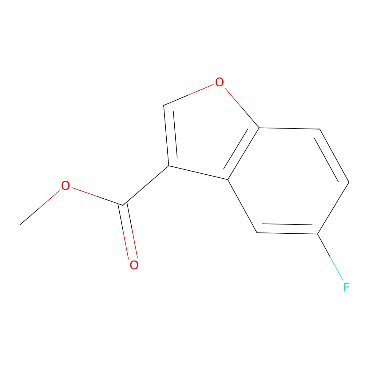 Methyl 5-fluorobenzofuran-3-carboxylate molecular structure, CAS 147373-10-2