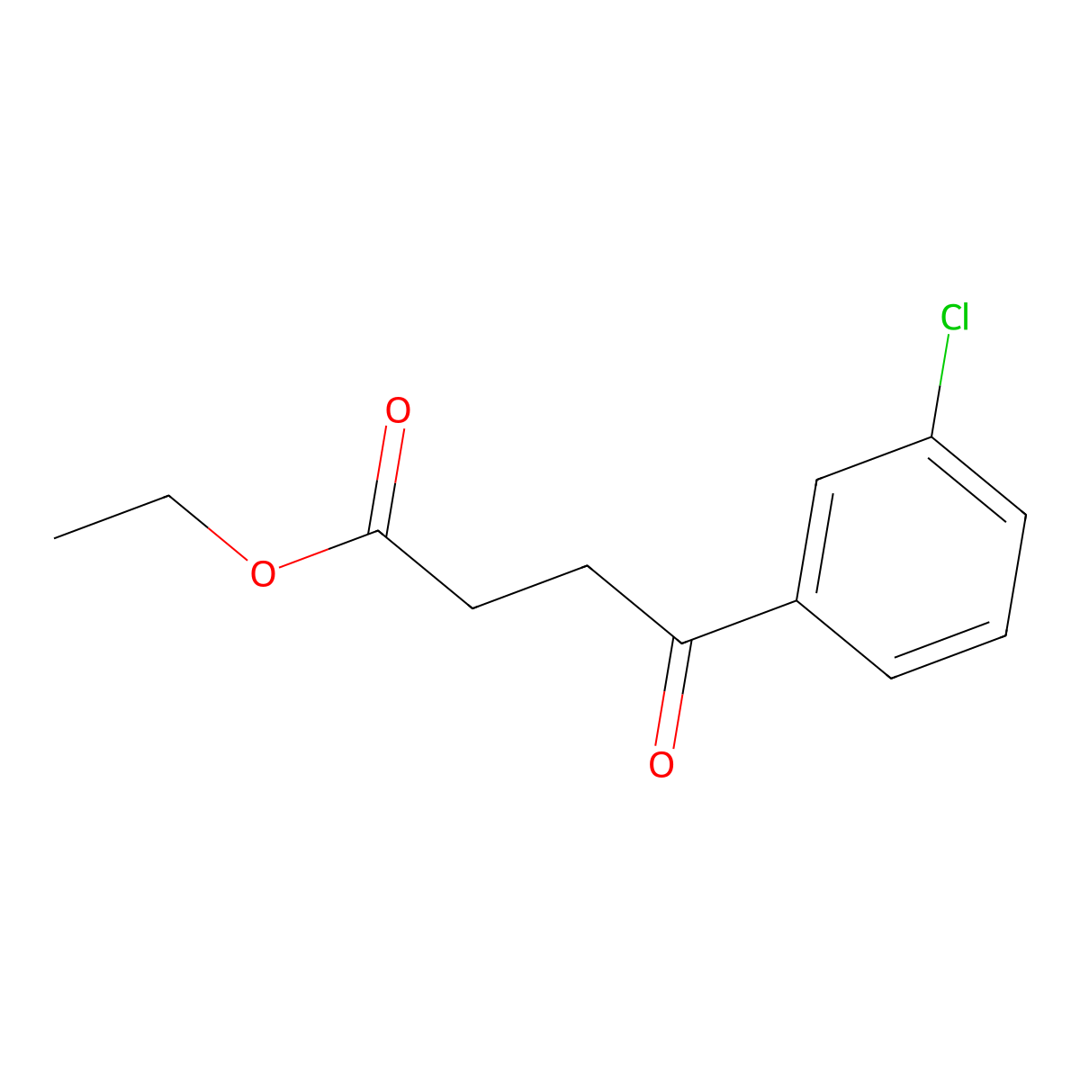 Ethyl 4-(3-chlorophenyl)-4-oxobutyrate molecular structure, CAS 147374-00-3