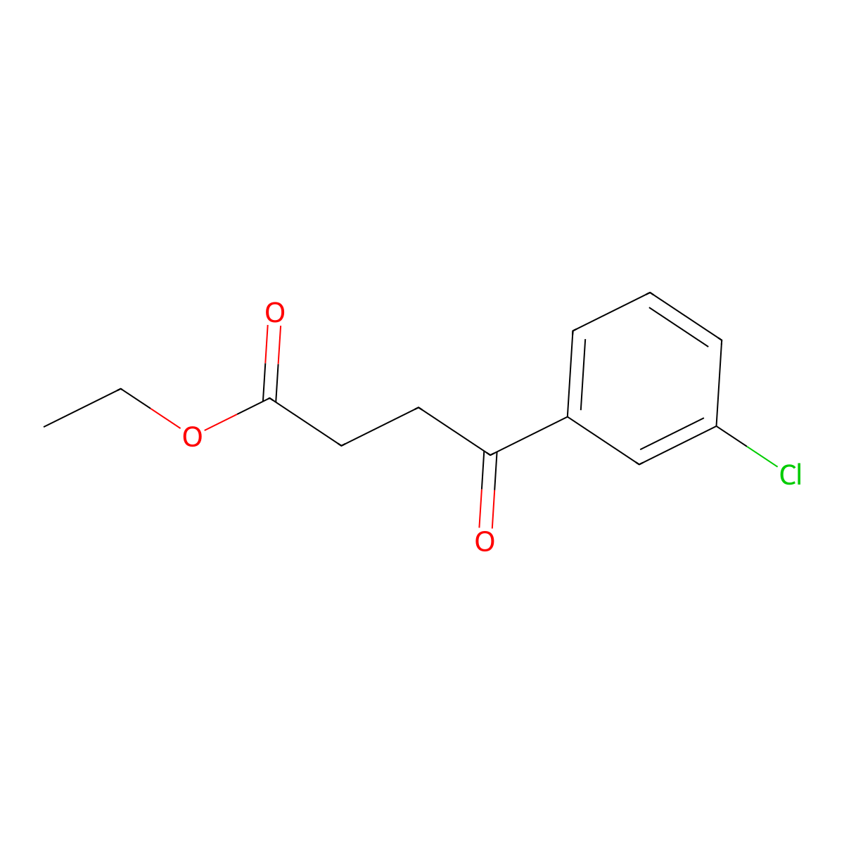 Ethyl 4-(3-chlorophenyl)-4-oxobutyrate molecular structure, CAS 147374-00-3