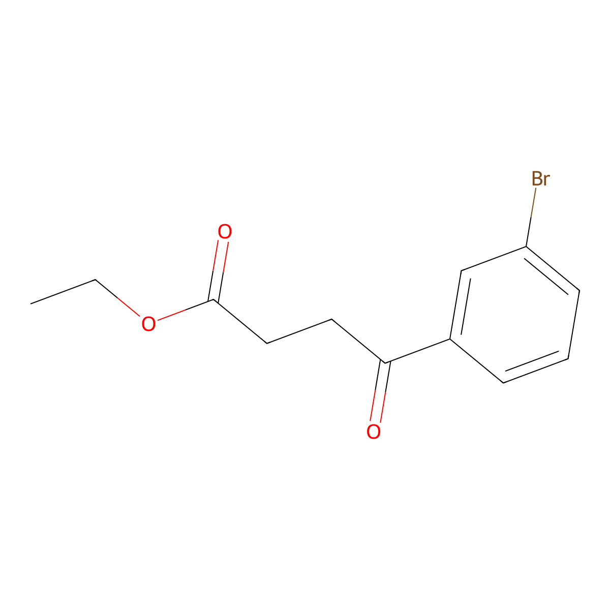 Ethyl 4-(3-bromophenyl)-4-oxobutyrate molecular structure, CAS 147374-04-7