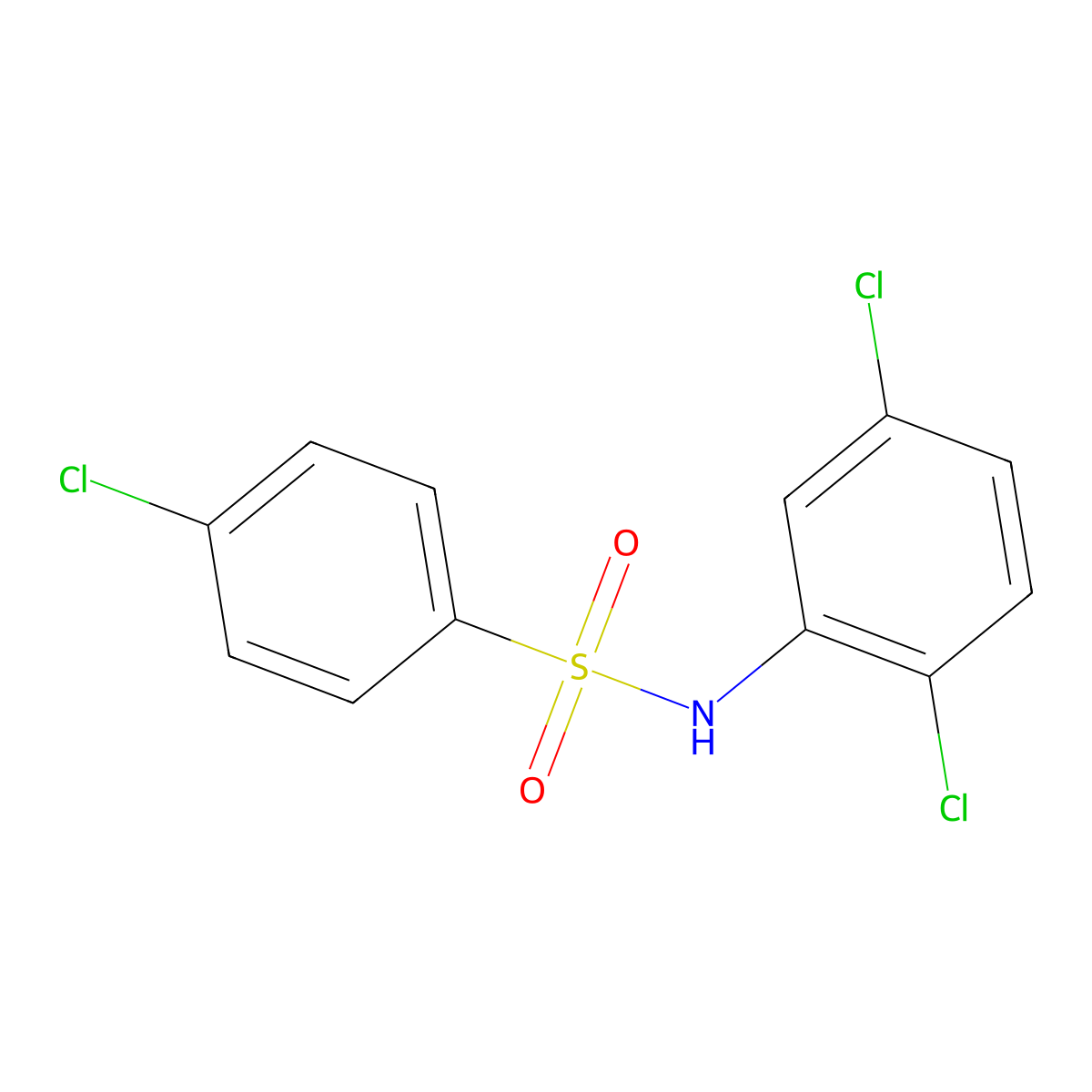 2',4,5'-Trichlorobenzenesulfonanilide molecular structure, CAS 14738-06-8