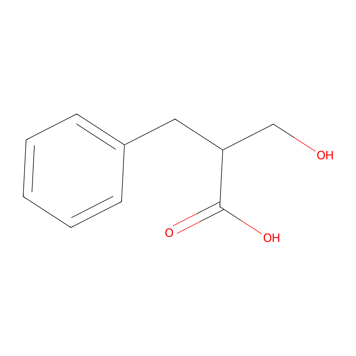(S)-2-benzyl-3-hydroxypropanoic acid molecular structure, CAS 147383-72-0