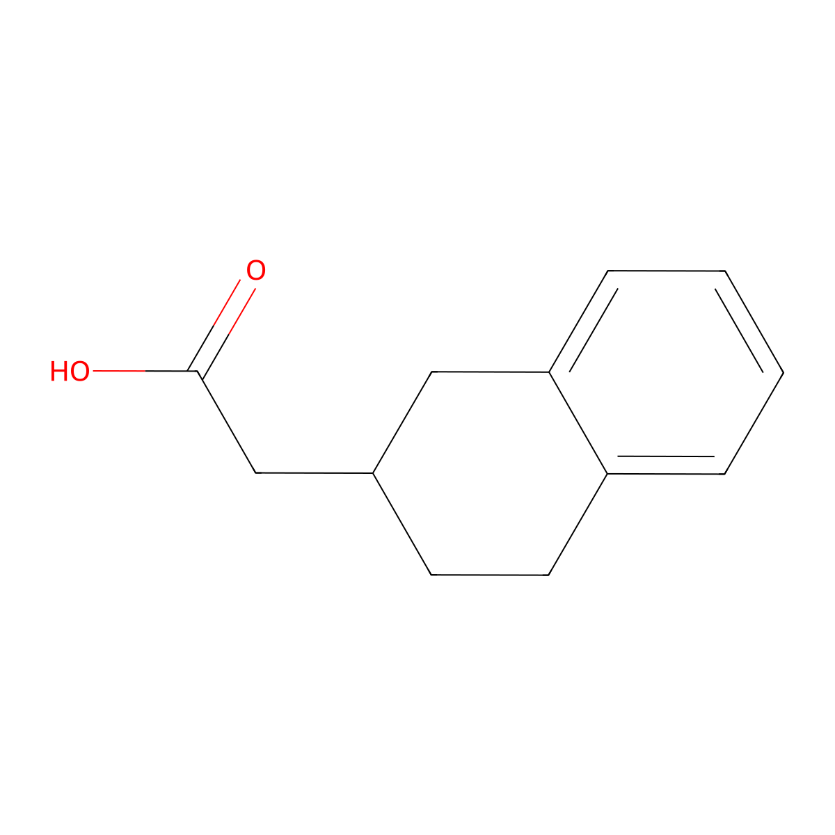 2-(1,2,3,4-Tetrahydronaphthalen-2-yl)acetic acid molecular structure, CAS 147384-05-2