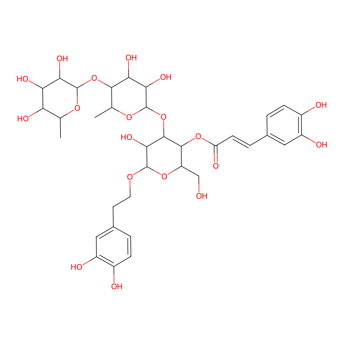 Ligupurpuroside A molecular structure, CAS 147396-01-8