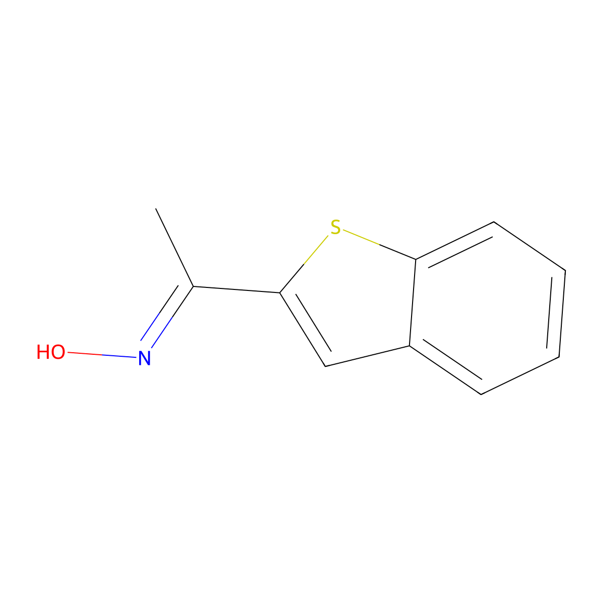 (Z)-1-(Benzo[b]thiophen-2-yl)ethanone Oxime molecular structure, CAS 147396-08-5