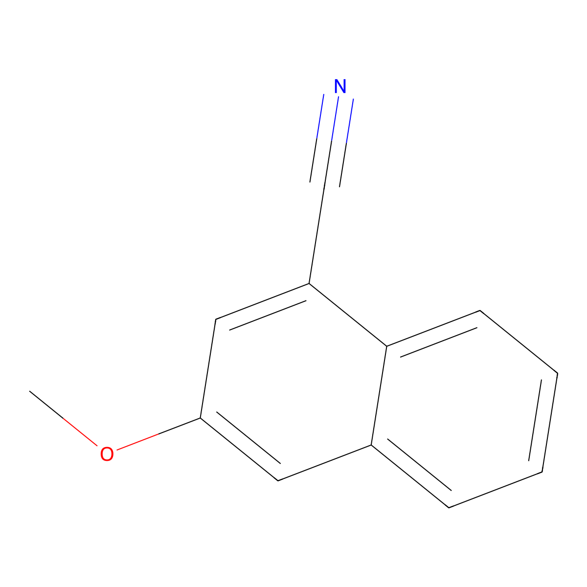 3-Methoxynaphthalene-1-carbonitrile molecular structure, CAS 147397-59-9