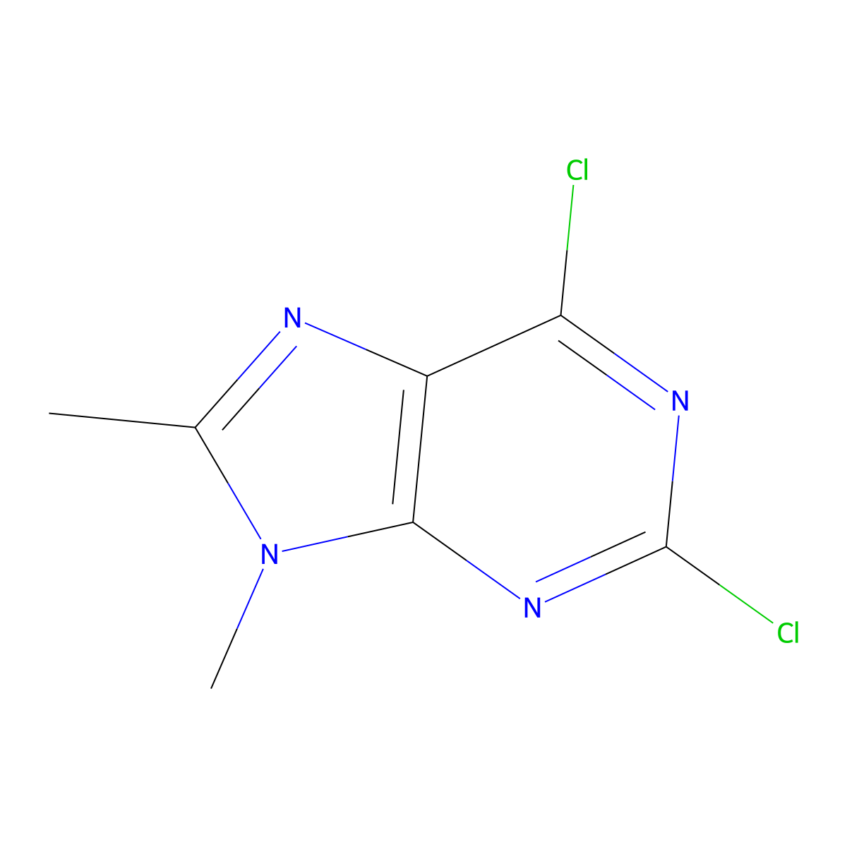 2,6-Dichloro-8,9-dimethyl-9H-purine molecular structure, CAS 1474018-06-8