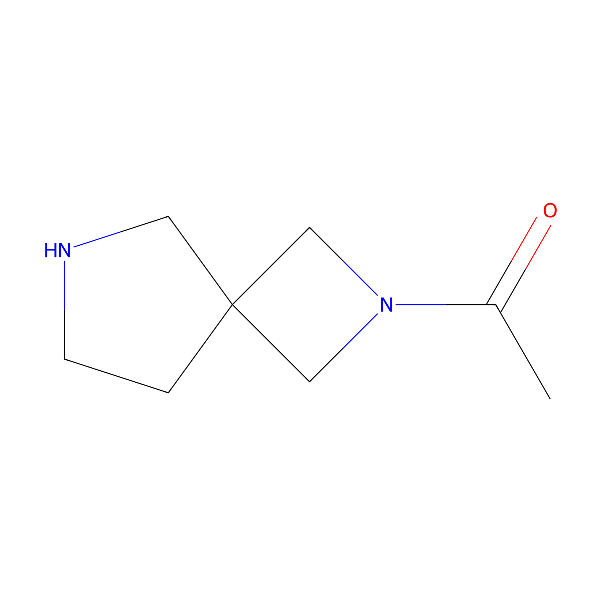 Ethanone, 1-(2,6-diazaspiro[3.4]oct-2-yl)- molecular structure, CAS 1474026-88-4