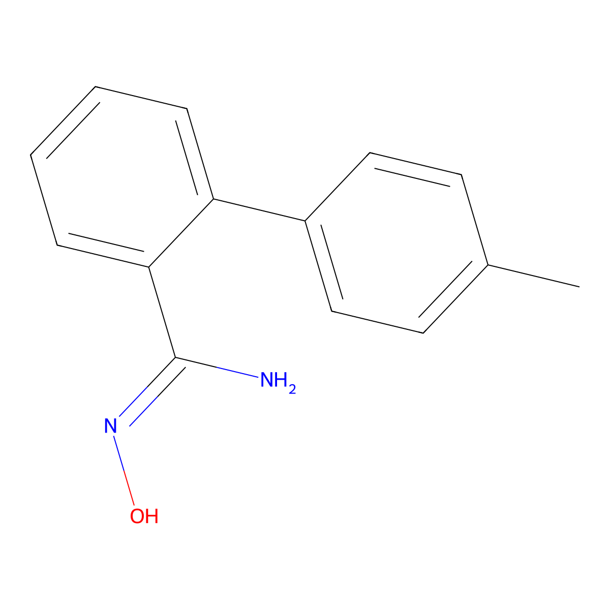 4'--Methylbiphenyl-2-carboxamidoxime molecular structure, CAS 147403-93-8