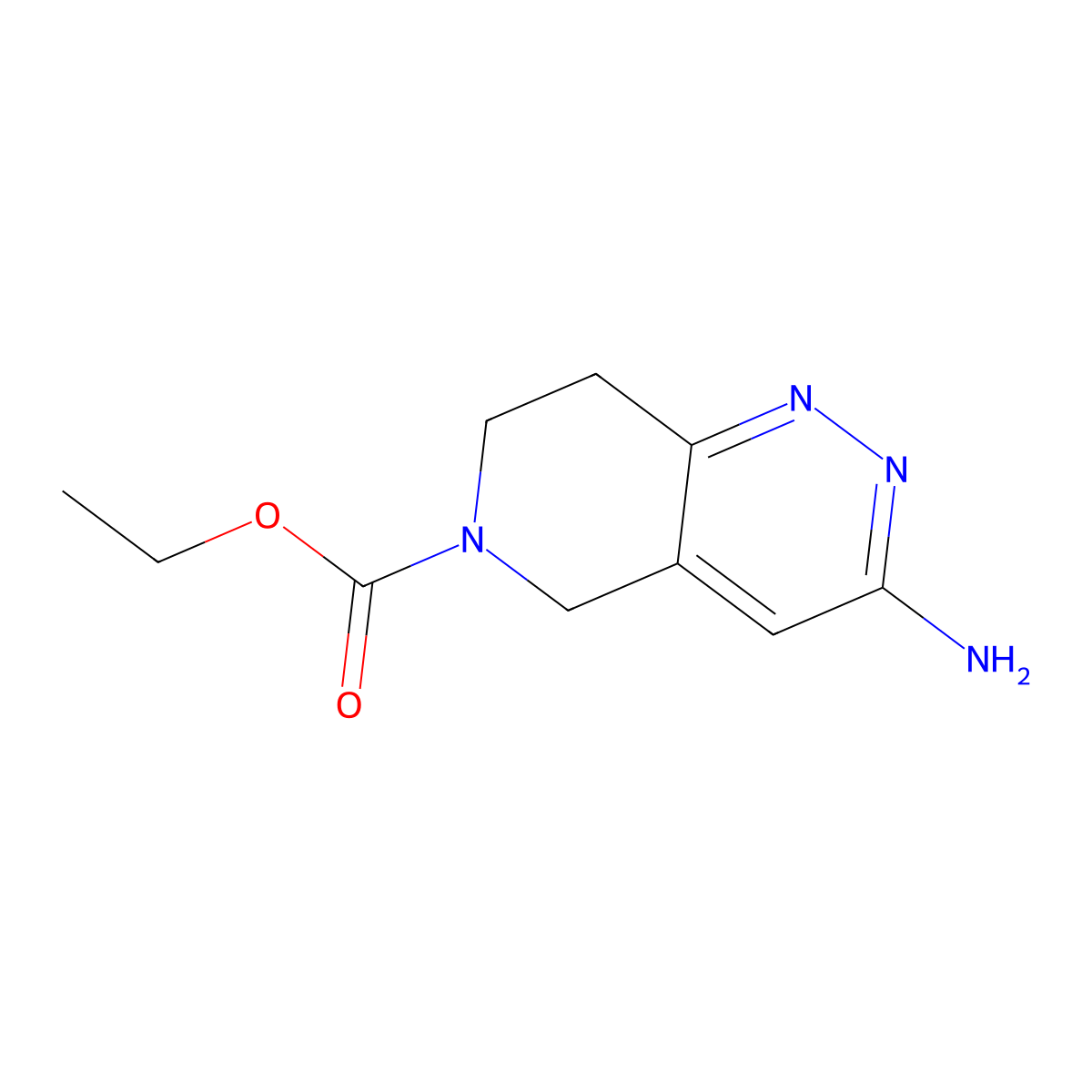 Ethyl 3-amino-7,8-dihydropyrido[4,3-C]pyridazine-6(5H)-carboxylate molecular structure, CAS 1474036-13-9