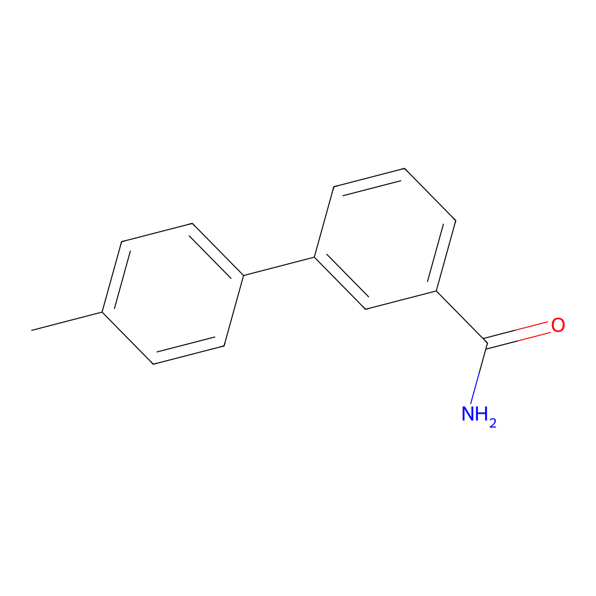 4'-Methyl[1,1'-biphenyl]-3-carboxamide molecular structure, CAS 147404-70-4
