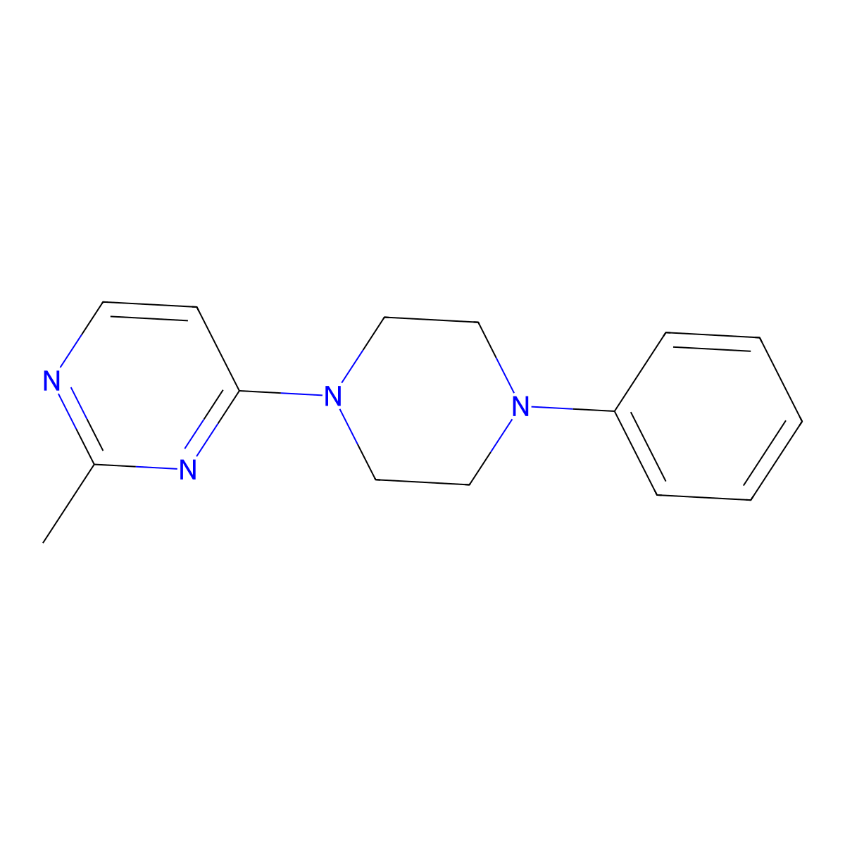 2-Methyl-4-(4-phenylpiperazin-1-yl)pyrimidine molecular structure, CAS 1474045-42-5