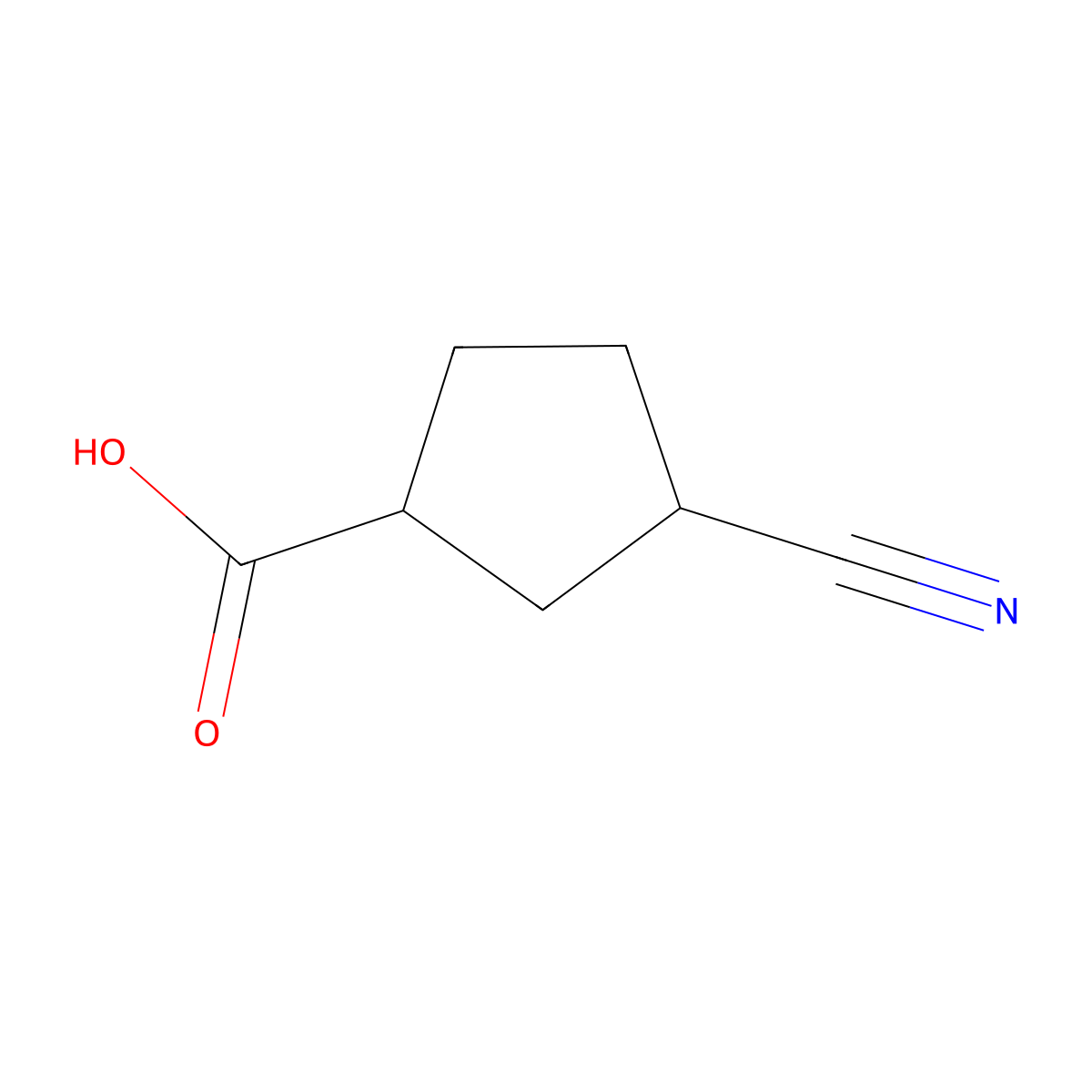3-Cyanocyclopentane-1-carboxylic acid molecular structure, CAS 1474068-87-5