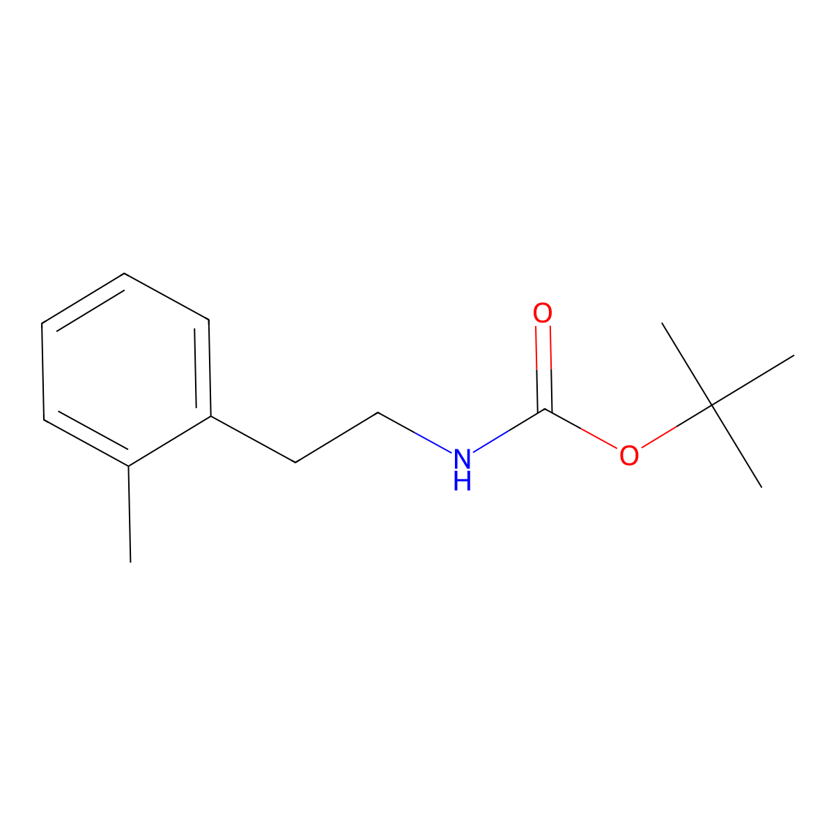 Tert-butyl 2-methylphenethylcarbamate molecular structure, CAS 147410-32-0