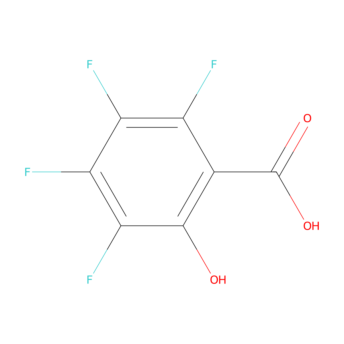 3,4,5,6-Tetrafluorosalicylic Acid molecular structure, CAS 14742-36-0