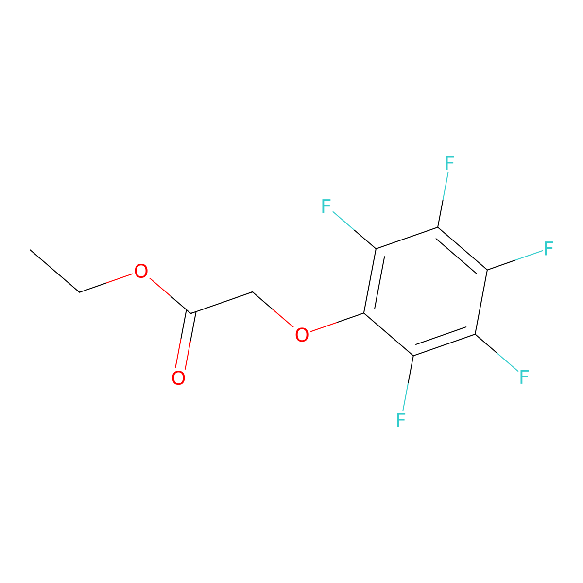 Ethyl (pentafluorophenoxy)acetate molecular structure, CAS 14742-37-1