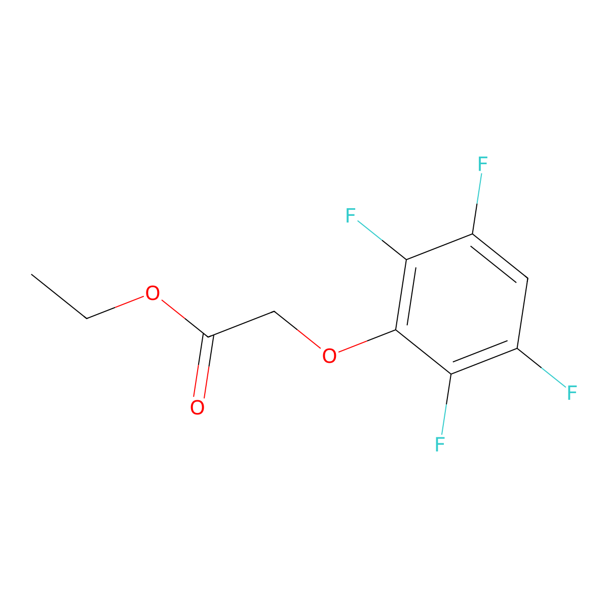 Ethyl 2-(2,3,5,6-tetrafluorophenoxy)acetate molecular structure, CAS 14742-38-2