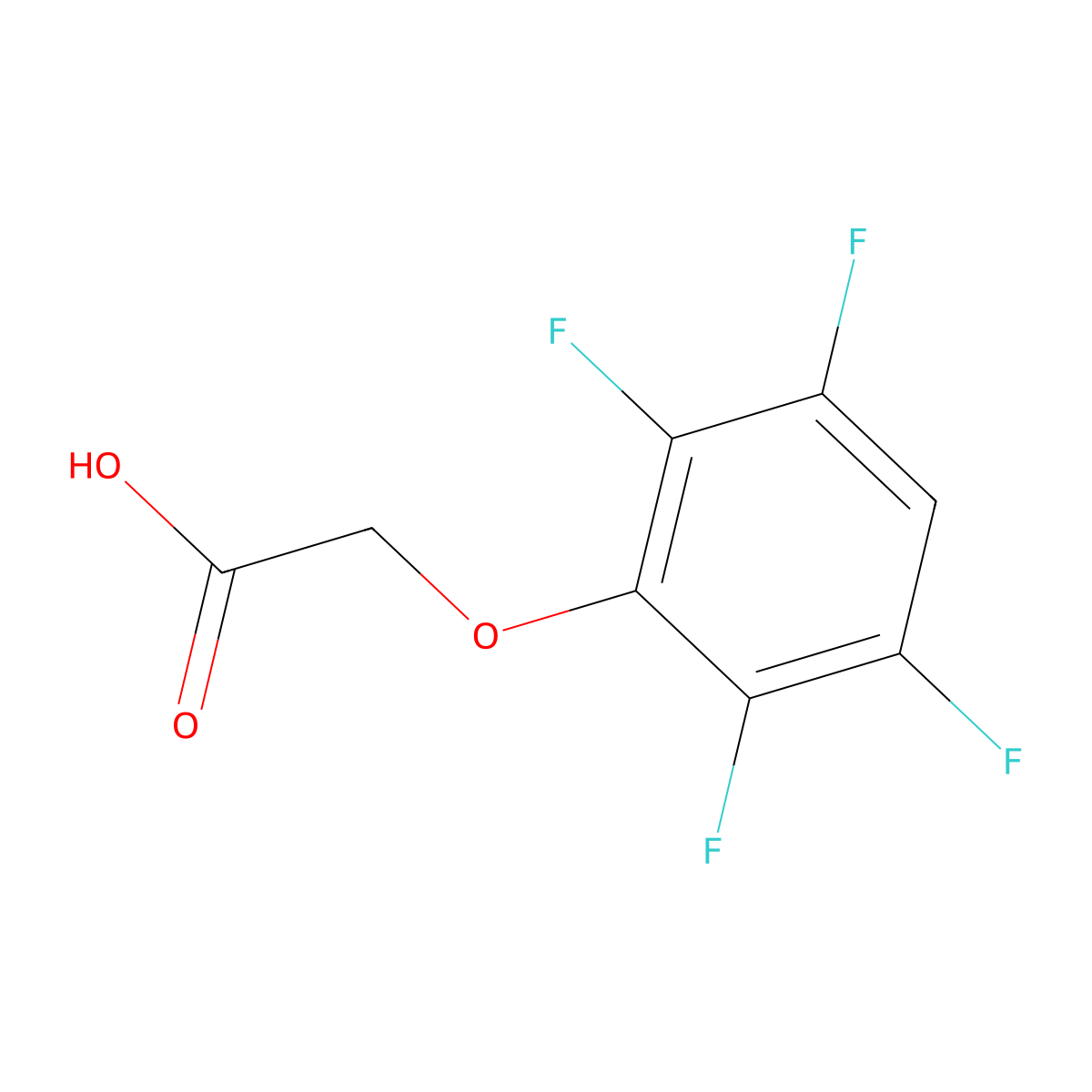 2-(2,3,5,6-Tetrafluorophenoxy)acetic acid molecular structure, CAS 14742-39-3