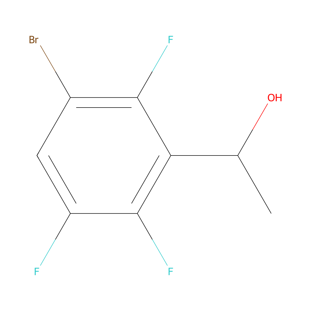 1-(3-Bromo-2,5,6-trifluorophenyl)ethanol molecular structure, CAS 147425-34-1