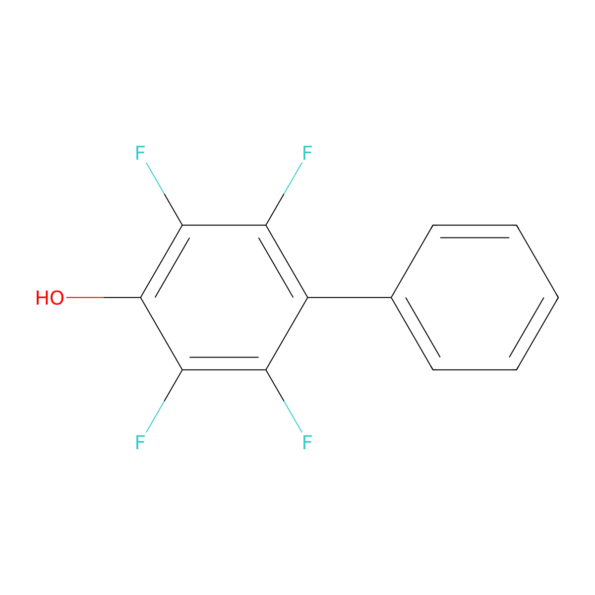 4-Phenyl-2,3,5,6-tetrafluorophenol molecular structure, CAS 14743-51-2