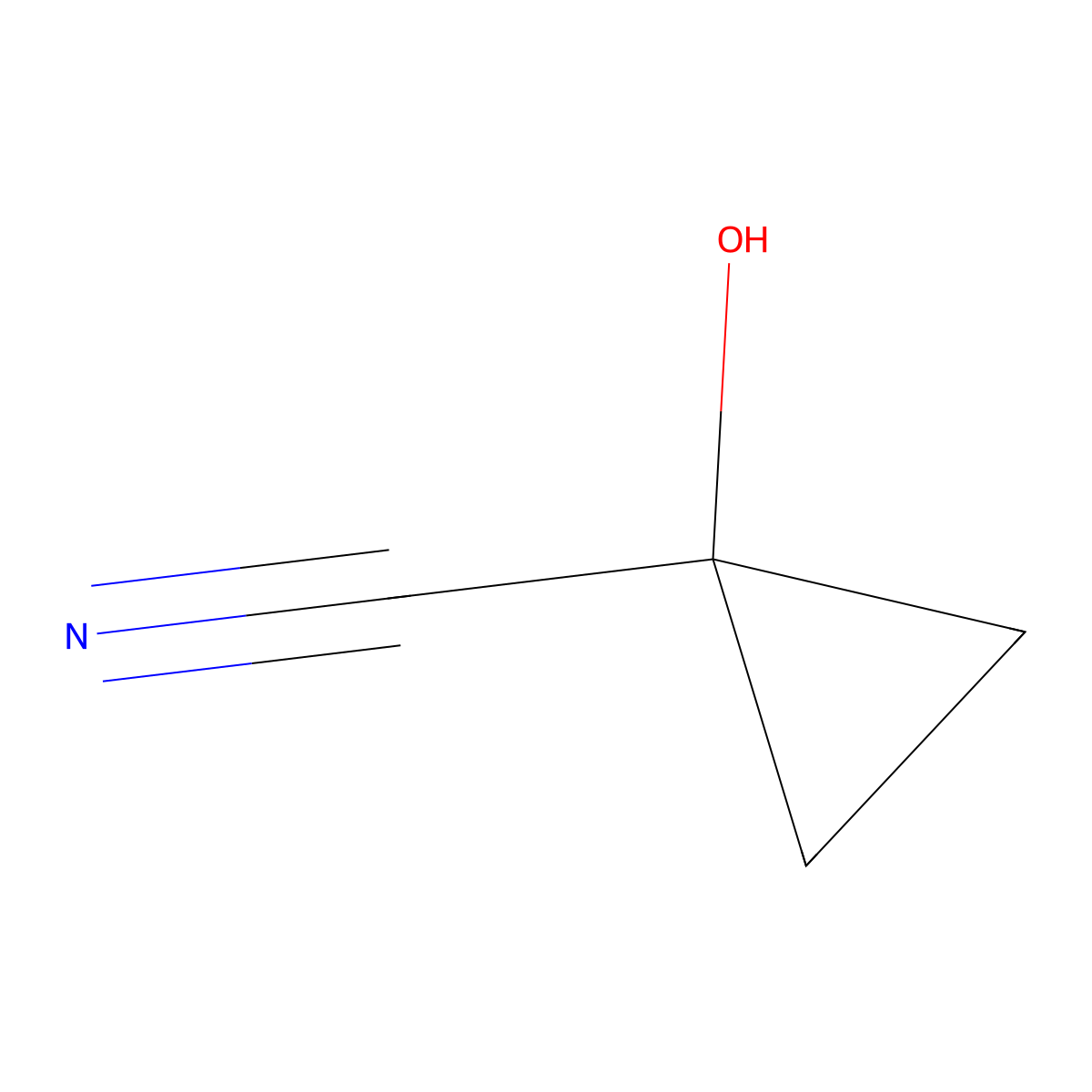 1-Hydroxycyclopropane-1-carbonitrile molecular structure, CAS 14743-56-7