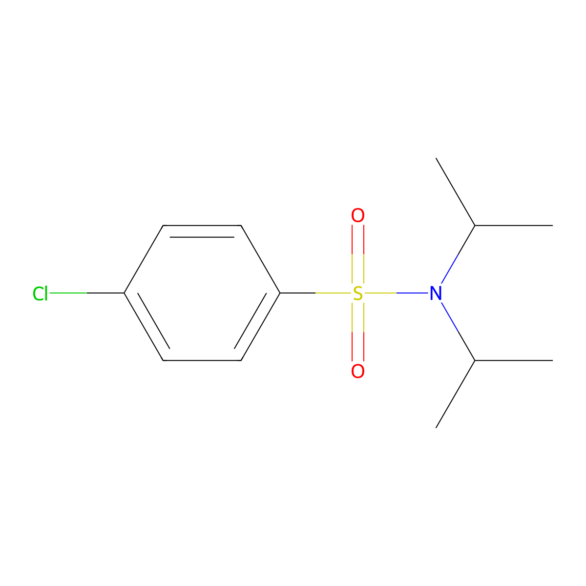 Bis(methylethyl)[(4-chlorophenyl)sulfonyl]amine molecular structure, CAS 14743-85-2