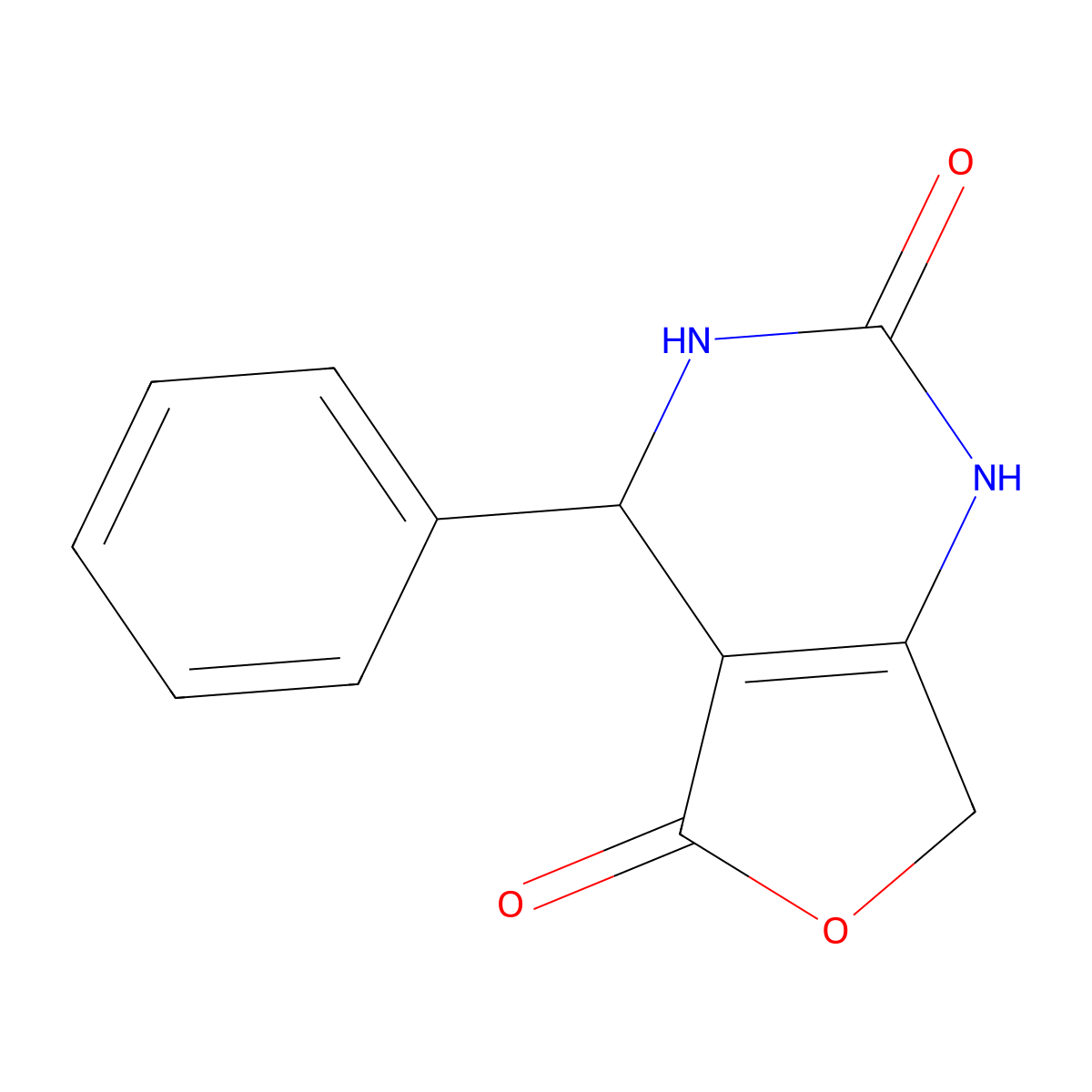 4-Phenyl-3,4-dihydrofuro[3,4-d]pyrimidine-2,5(1H,7H)-dione molecular structure, CAS 14743-95-4